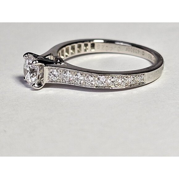 CARTIER RING SOLITAIRE Diamond 0.4ct Platinum Pt 950 Gold Ring W Box GIA CERT - Picture 15 of 16